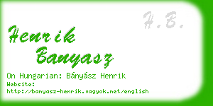henrik banyasz business card